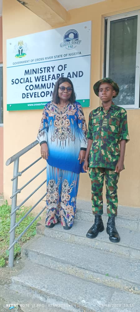 C'River Social Welfare Commissioner Meets Nigerian Military School's Top Performing Student