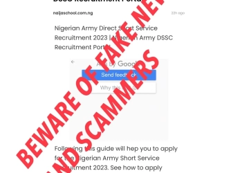 Direct Short Service Portal 2023 Is A Scam - Nigerian Army