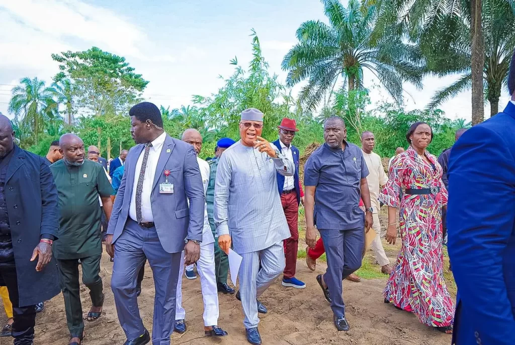 Governor Eno Inspects Site For Ibom Model Farm