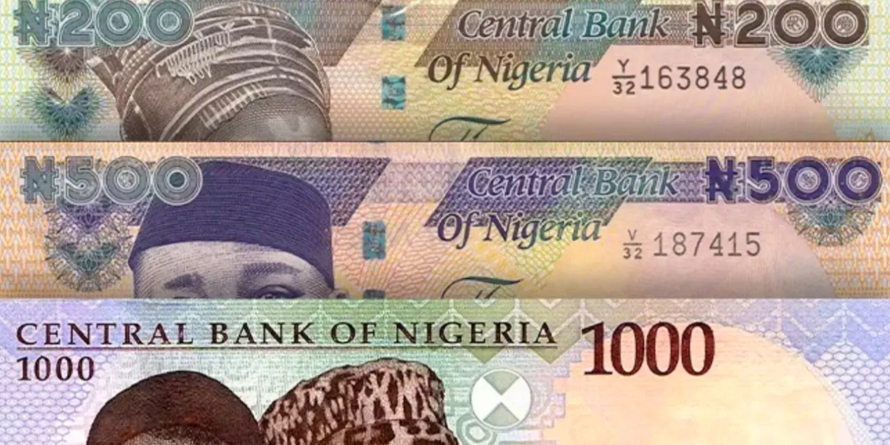 Old 200, 500 and 1000 naira notes