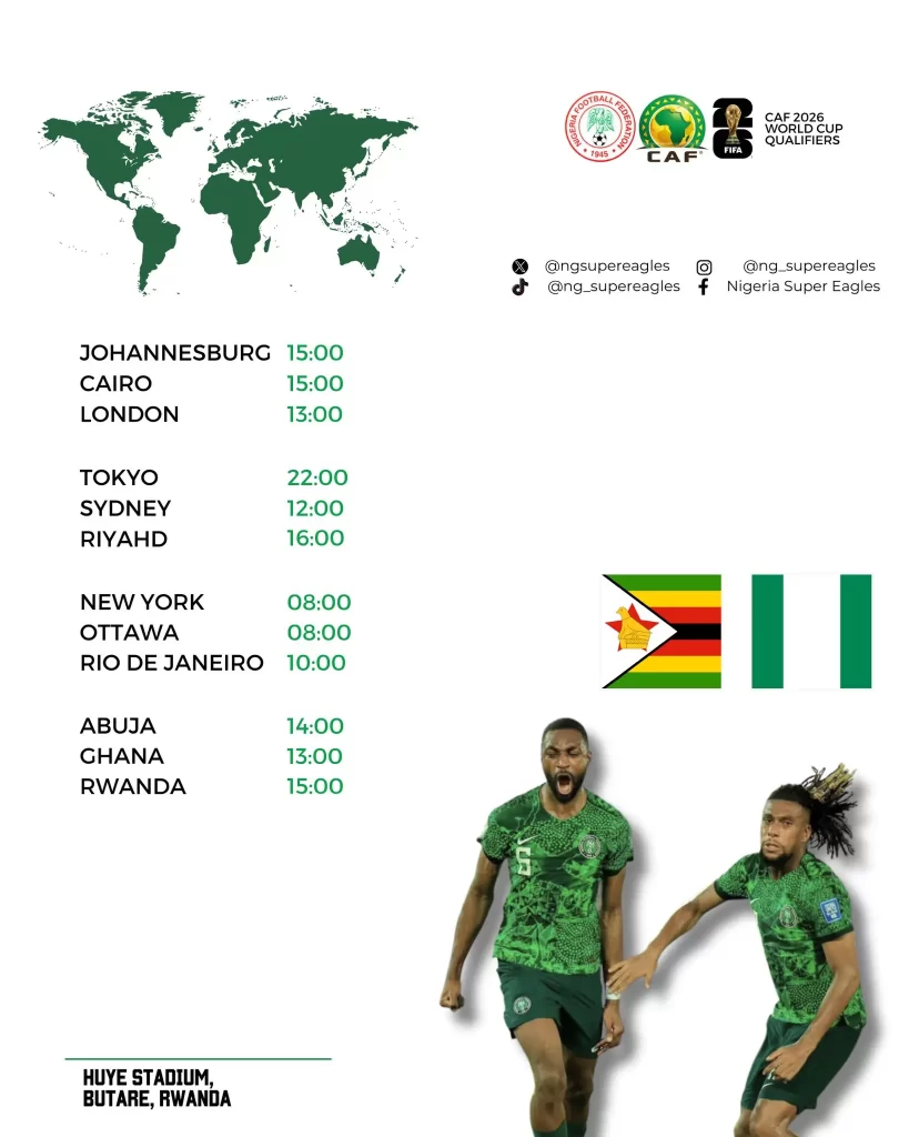 How To Watch Zimbabwe vs Nigeria Match On Your Phone, Smart TV