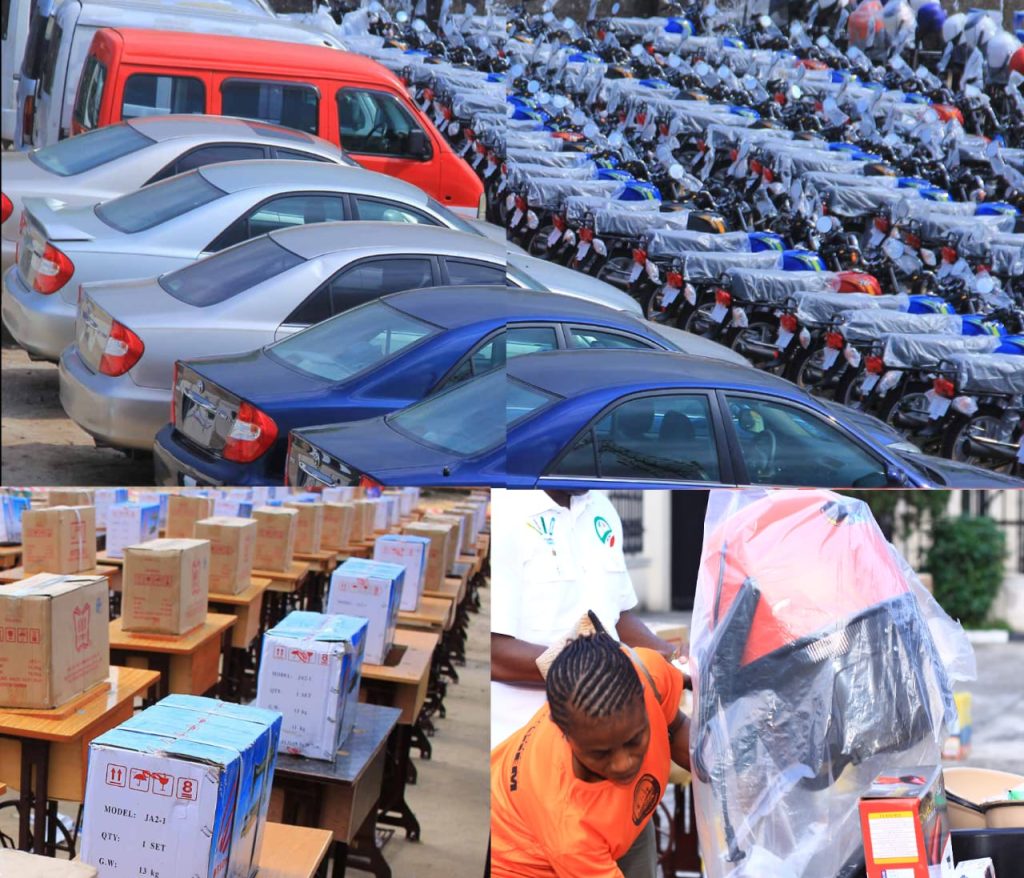 Akwa Ibom Reps Member Empowers 2,500 Constituents With 13 Cars, 43 Bikes, 128 Gens, 1,558 Business Support, Others