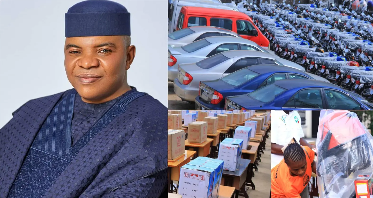 Akwa Ibom Reps Member Empowers 2,500 Constituents With 13 Cars, 43 Bikes, 128 Gens, 1,558 Business Support, Others