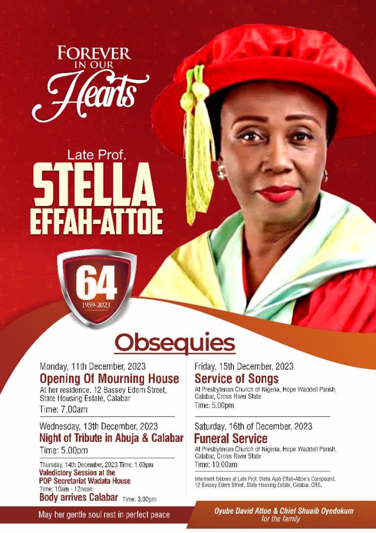 Commemorating The Life And Legacy Of Prof Stella Effa-Attoe