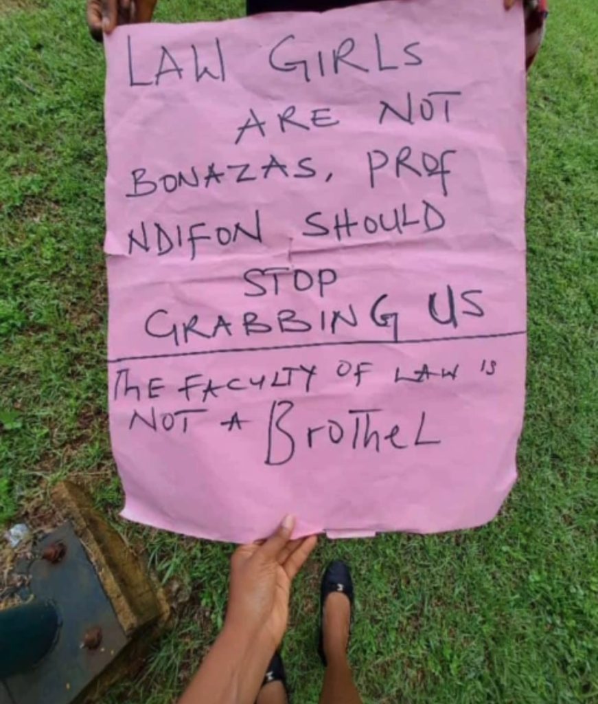 "We're tired of sucking d!cks", UNICAL students protest against randy lecturers