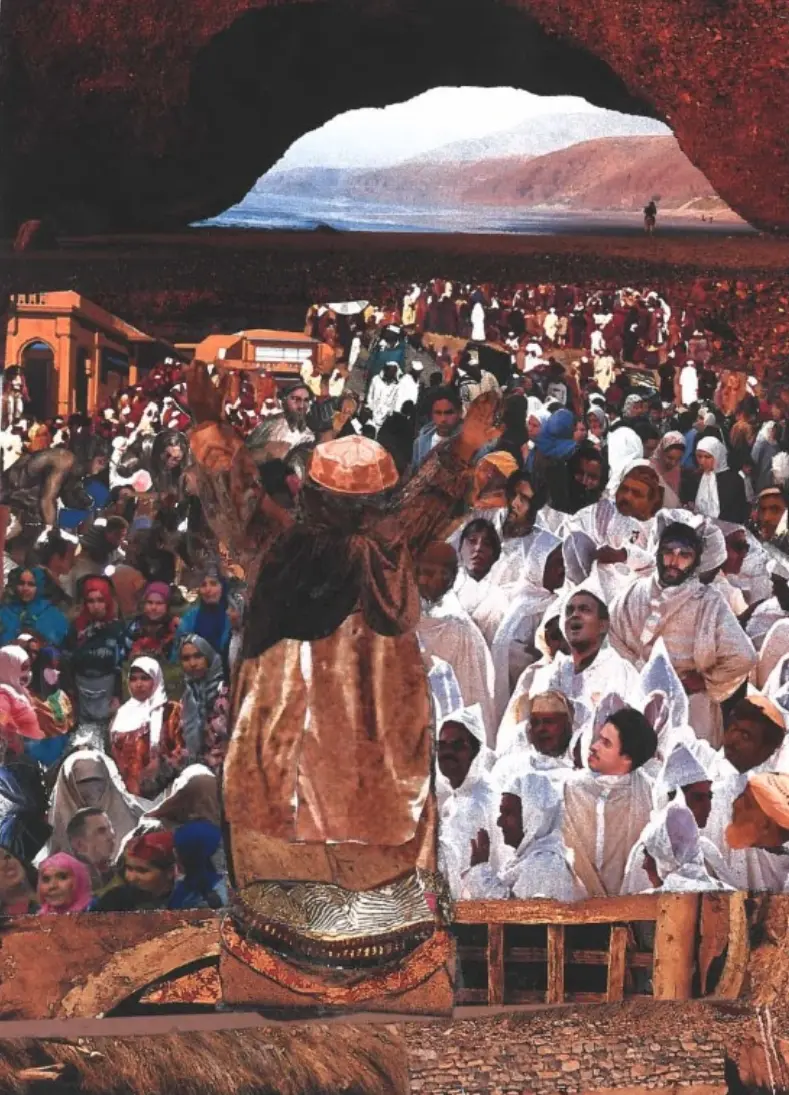 “Joseph and Community”; A collage by Florence Dabby, Morocco 2023