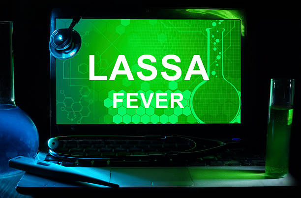 Computer with words Lassa fever. Medical concept.