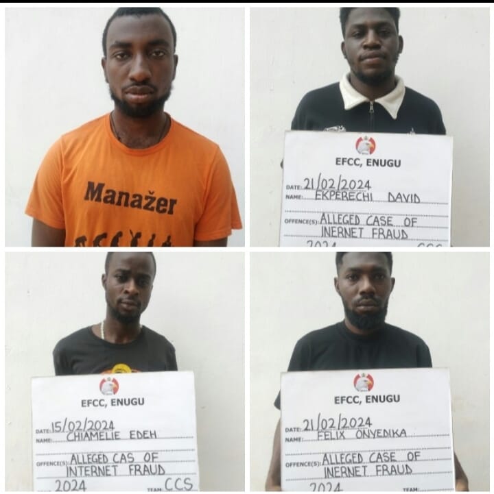 Courts sentence 31 Yahoo Boys to prison in Enugu, Awka