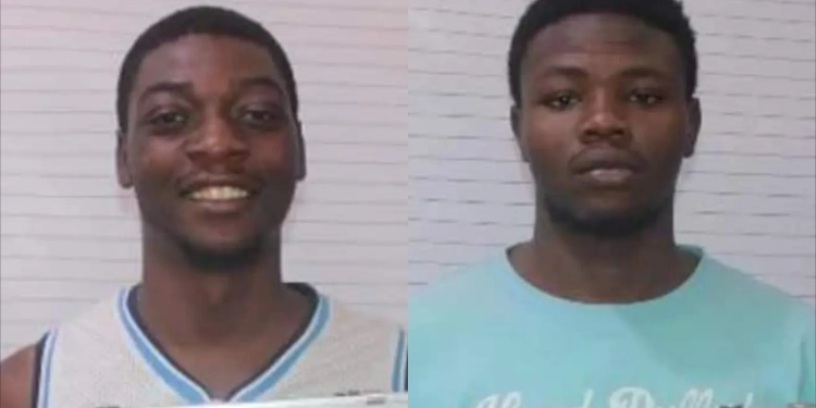 L-R: Omachile Gabriel and Micah Njawindumai