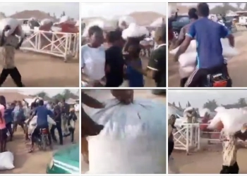 Again, Abuja residents attack, loot food truck (VIDEO)