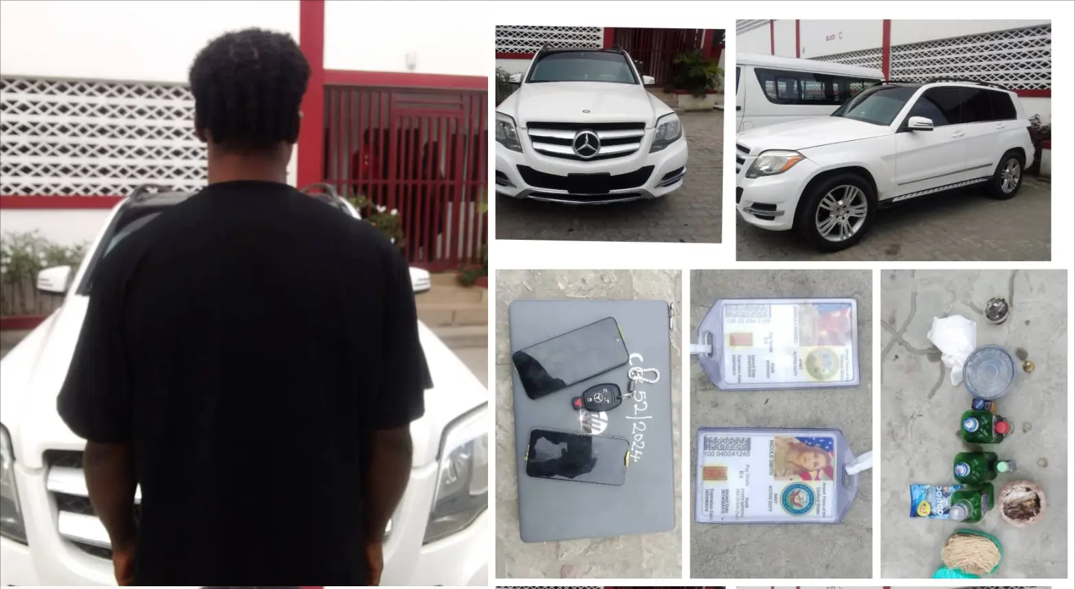 EFCC arrests Yahoo Boy with Benz, 2 US Navy ID cards