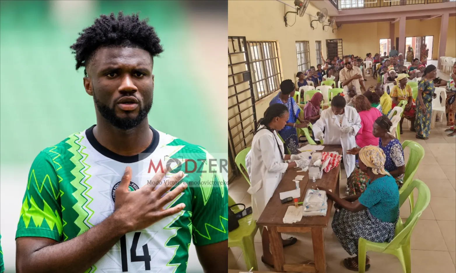 Super Eagles striker, Terem Moffi, offers free medicare in his hometown