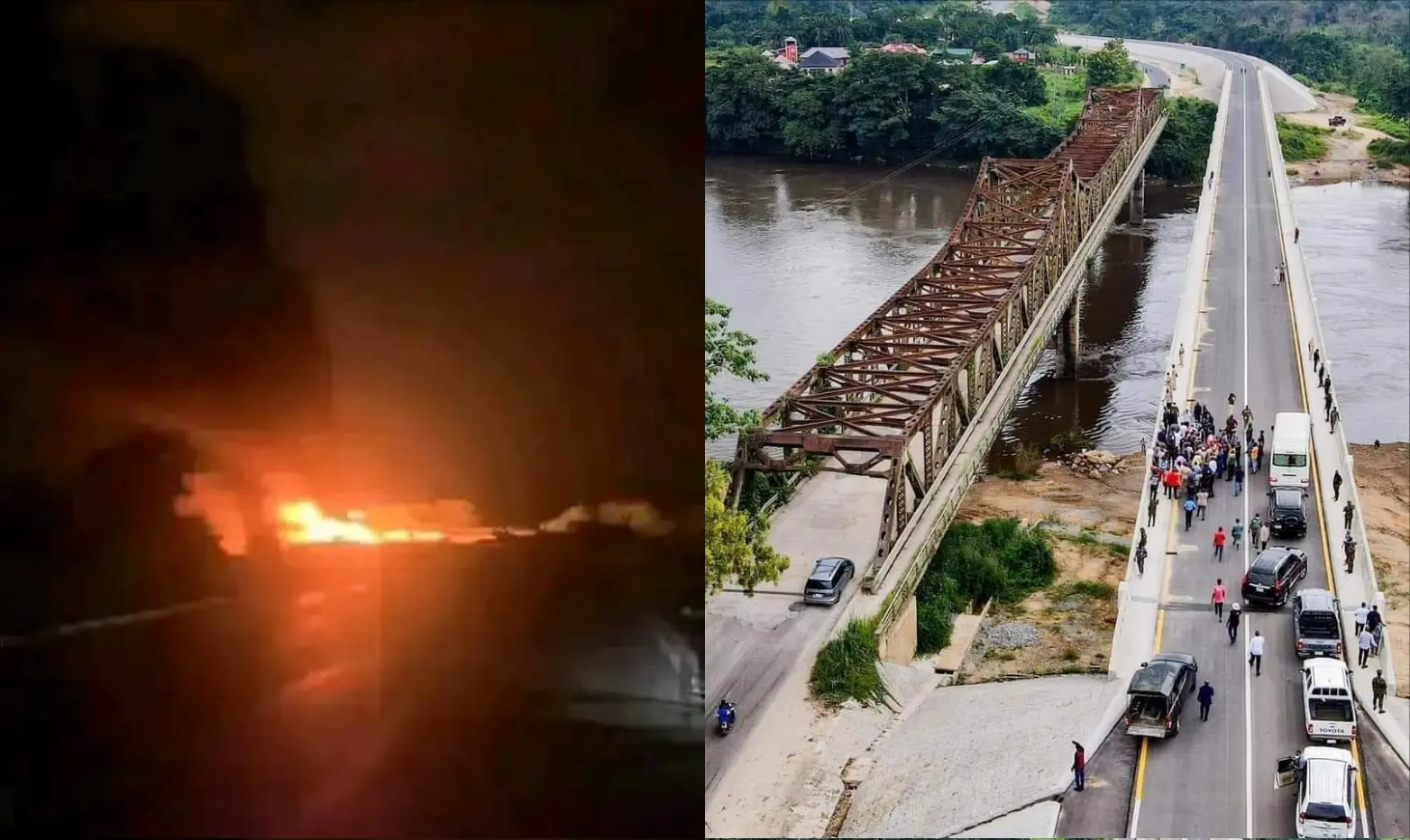 Fire guts new Ikom Bridge in Cross River