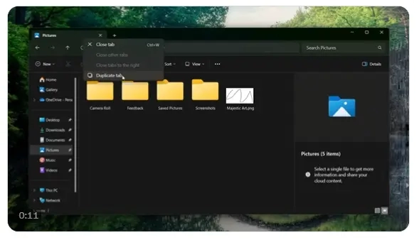 How to enable "Copy Tab" function in File Explorer in Windows 11