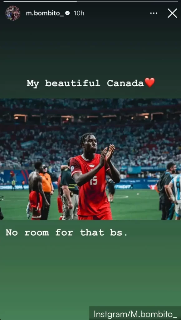 Canada star Bombito racially abused after Copa America game against Argentina