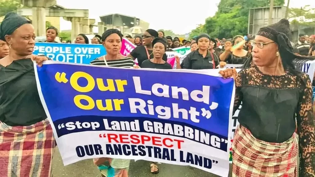 Rivers community protests forceful takeover of land by Wike