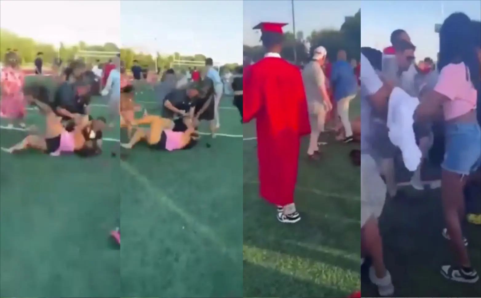 VIDEO: Multiple fights break out at Westwood High School graduation ceremony