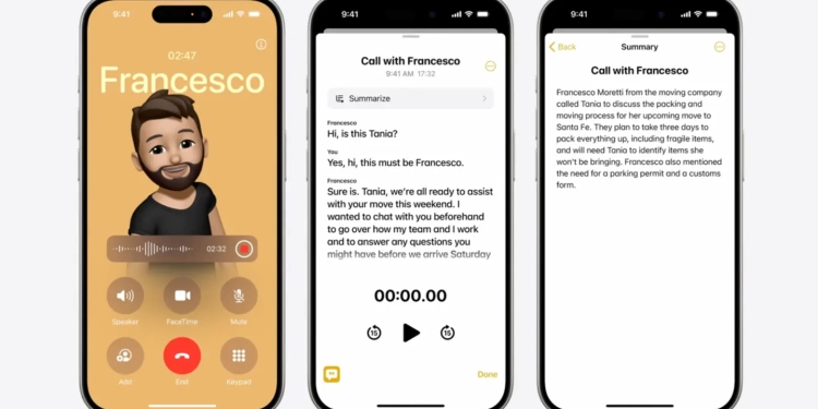 iPhone finally comes with call recording