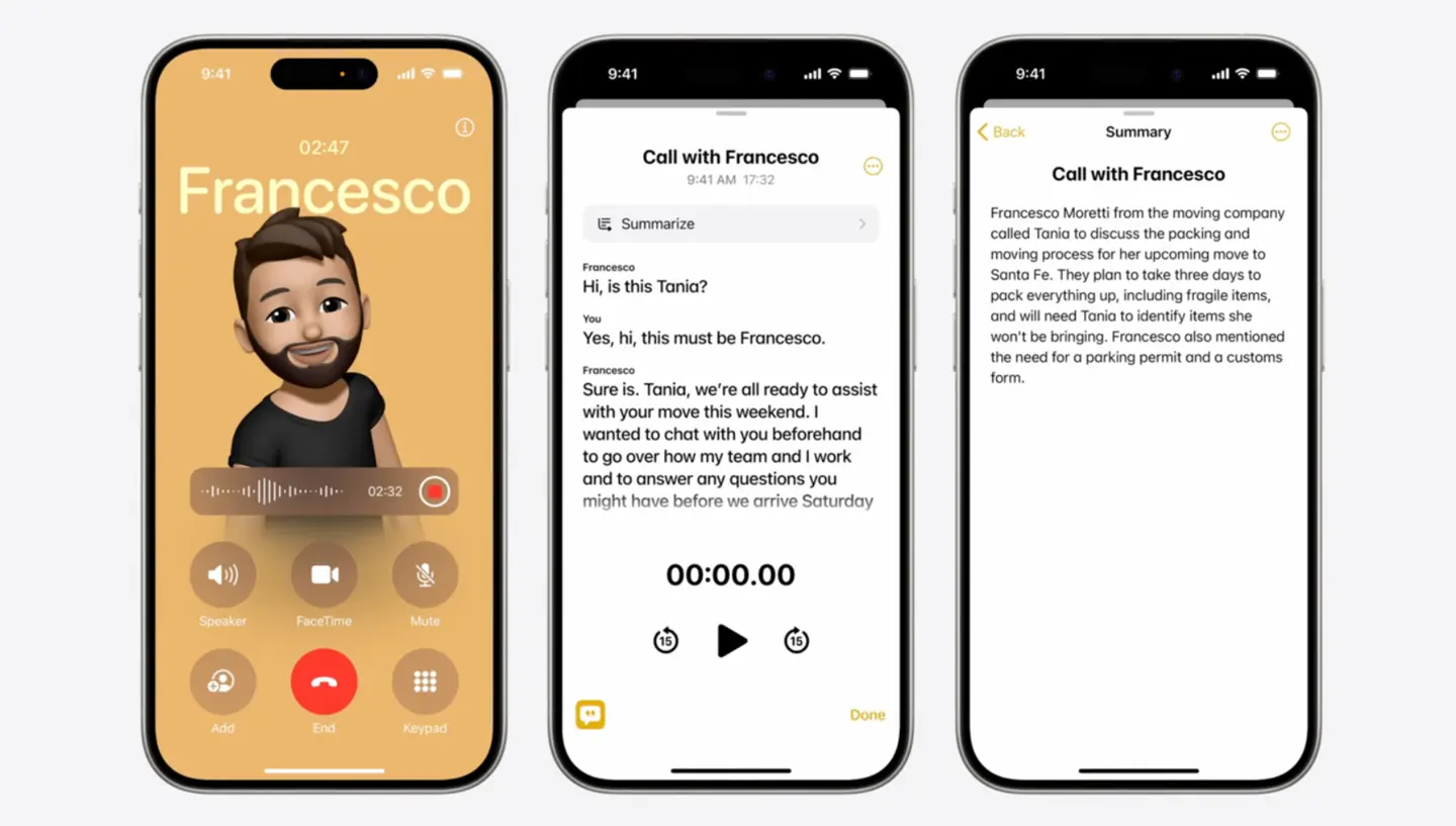 iPhone finally comes with call recording