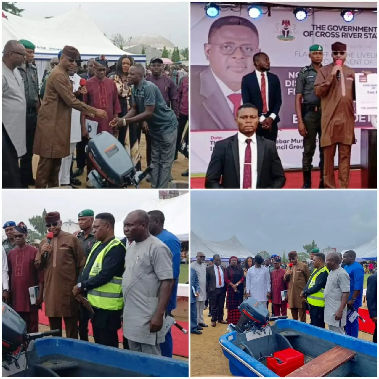 Cross River distributes 100 boats to fishermen, N2bn grants to poor, vulnerable