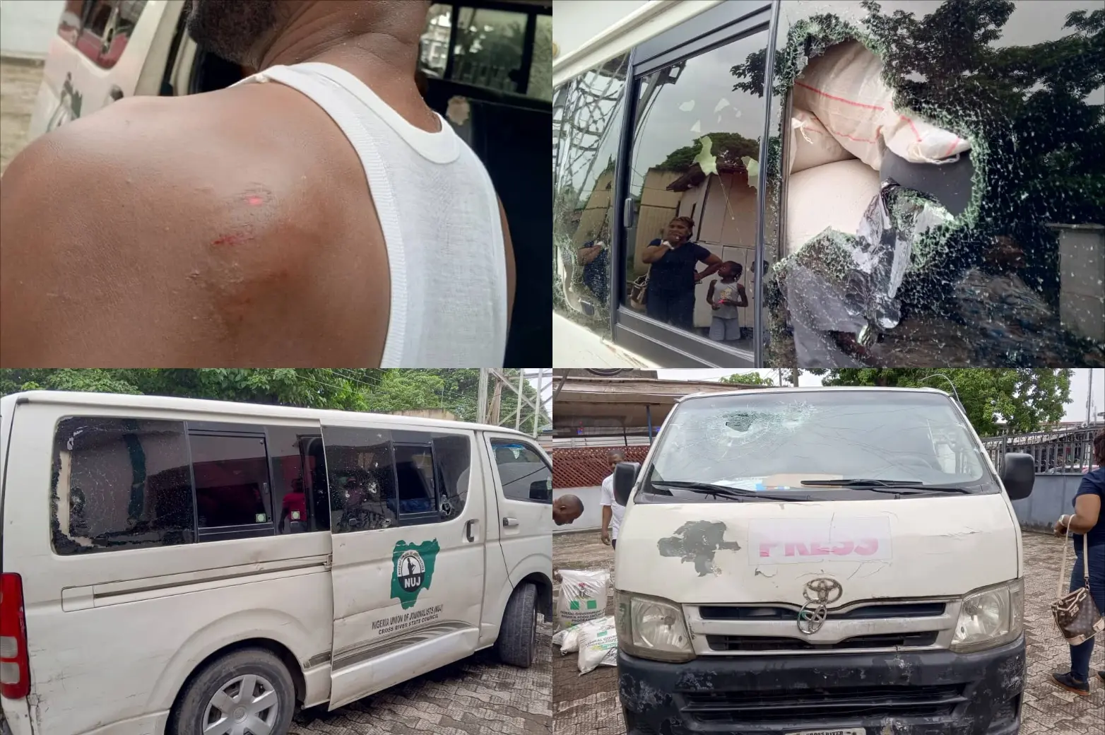 Hoodlums attack palliative-ladened NUJ bus, injure journalist, others in Cross River