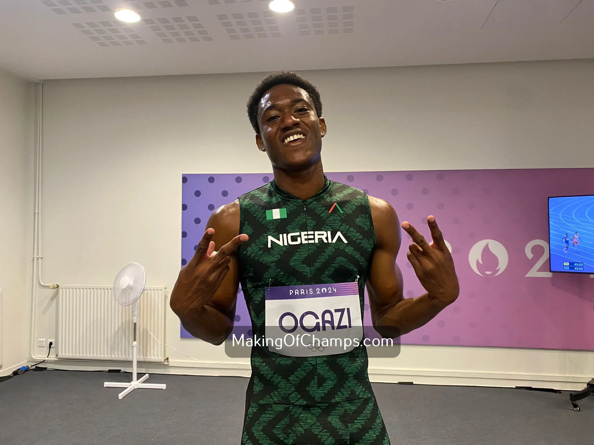 #Olympics: Nigeria’s Samuel Ogazi reaches men’s 400m final