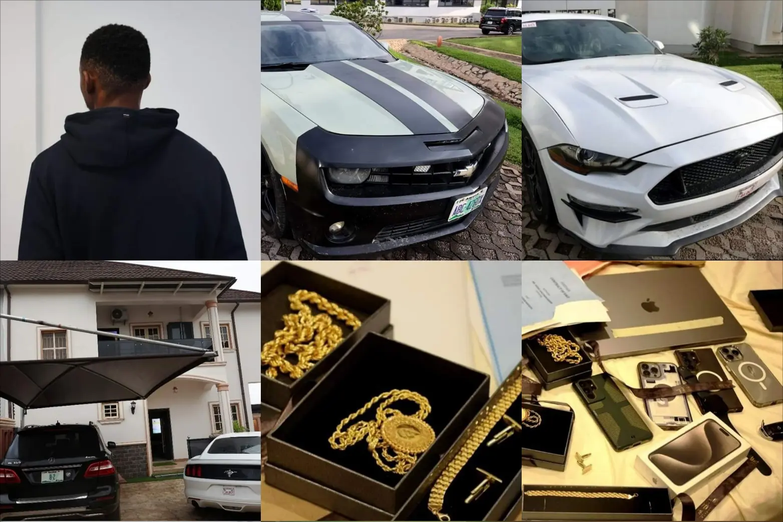 EFCC arrests alleged billionaire Yahoo Boy, recovers exotic cars, gold jewellery, others