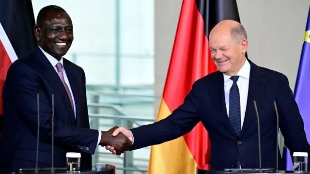 L-R: President William Ruto and Chancellor Olaf Scholz