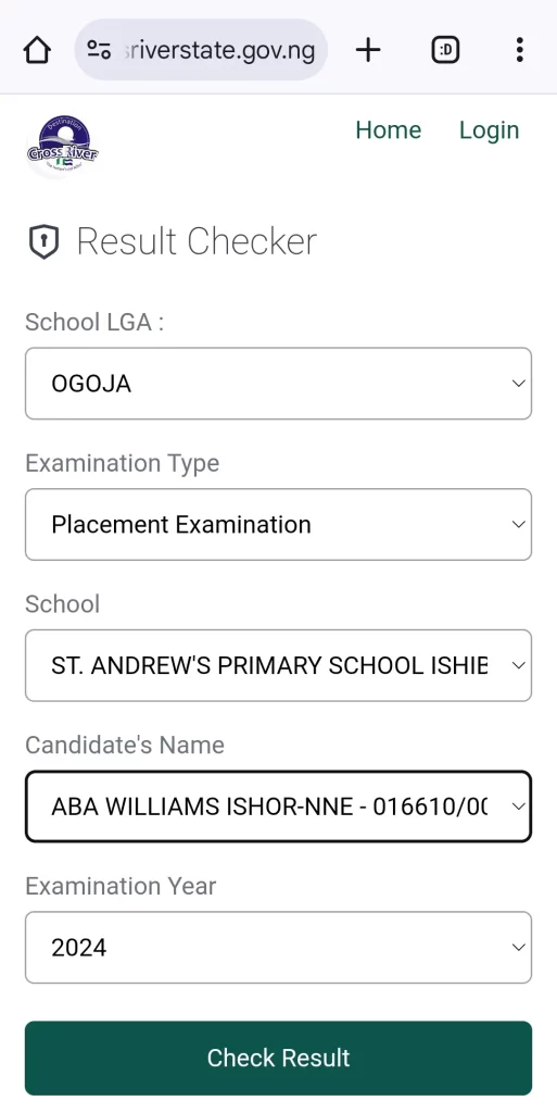 Guide to Check Primary 6 Placement Result in Cross River