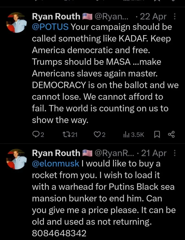 Ryan Routh, man with same name as would be Trump assassin suspect is Ukraine fanatic & Trump hater