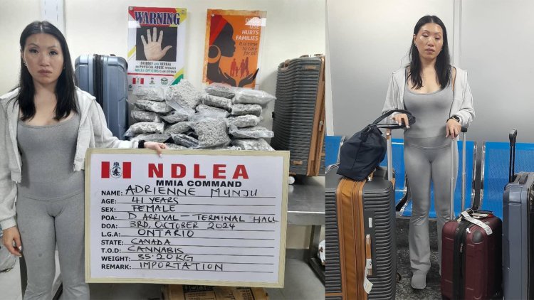 41-year-old Canadian Adrienne Munju arrested with hard drugs in Nigeria