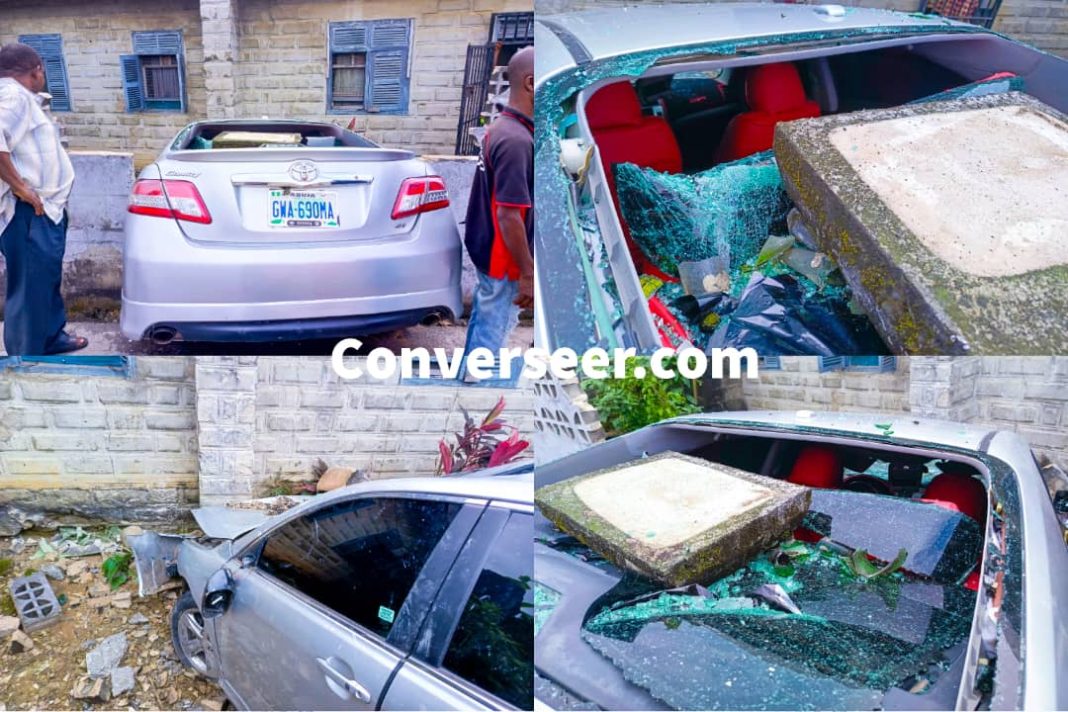 Suspected mechanic rams customer's car to fence in Calabar