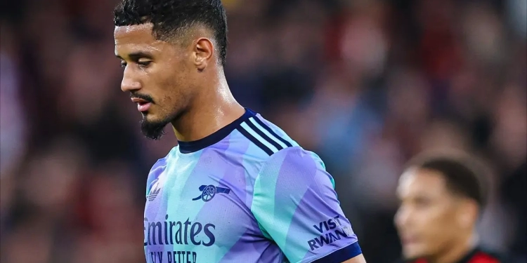 William Saliba red card against Bournemouth