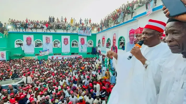 Gombe NNPP Governorship Candidate Khamisu Mailantarki Defects to PDP with Thousands of Supporters