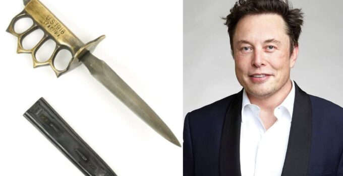 Elon Musk Has WW1 Trench Knife In His Bedroom