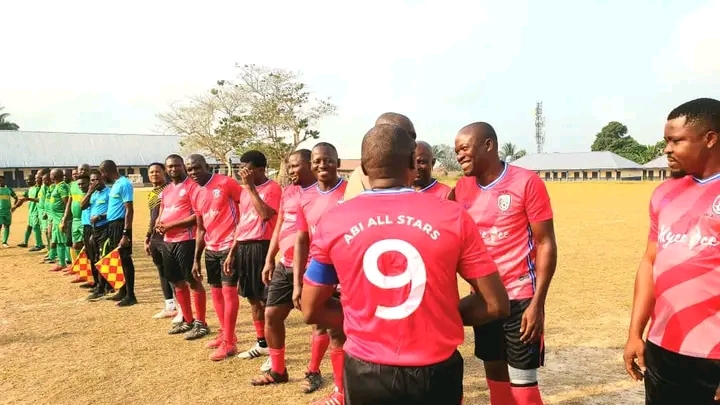 Senator Williams Graces Friendly Match Between Yakurr Old Stars and Abi All Stars