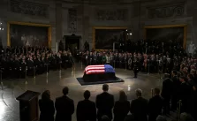 Former US President Jimmy Carter lies in state at the US Capitol Rotunda in Washington