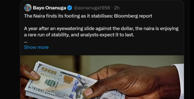 Bayo Onanuga Responds to Report of Naira's Strength Against Dollar: Peter Obi Should Share the Good News