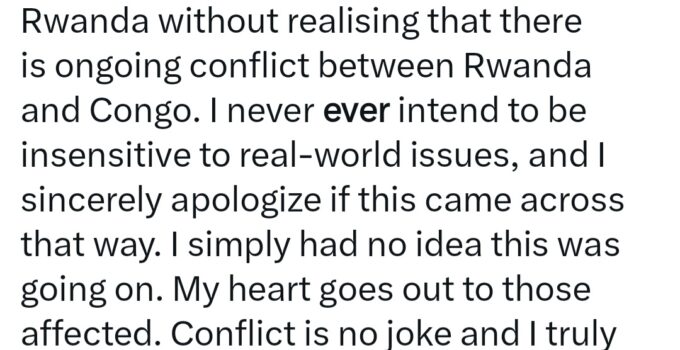 Conflict Is No Laughing Matter: Singer Tems Cancels Kigali Show in Response to Rwanda’s Support for M23 Armed Group in Congo