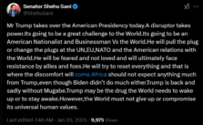 Shehu Sani Discusses Trump's Second Term: A Presidency Marked by Fear and Resistance from Allies and Enemies