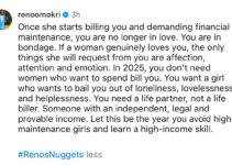 When a Woman Starts Seeking Financial Support, Love Transforms into Entanglement – Reno Omokri