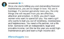 When a Woman Starts Seeking Financial Support, Love Transforms into Entanglement - Reno Omokri