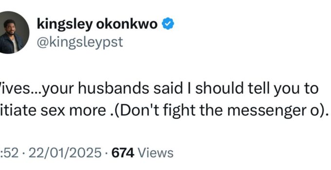 Clergyman Kingsley Okonkwo Encourages Married Women to Take the Initiative in Intimacy with Their Husbands