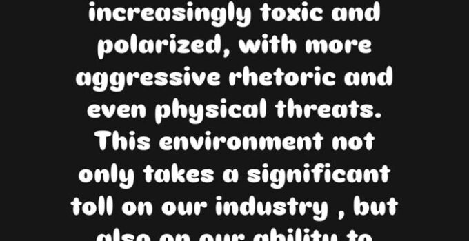 Our Entertainment Landscape: Rising Toxicity and Polarization Fuel Aggressive Rhetoric and Physical Threats - Ubi Franklin