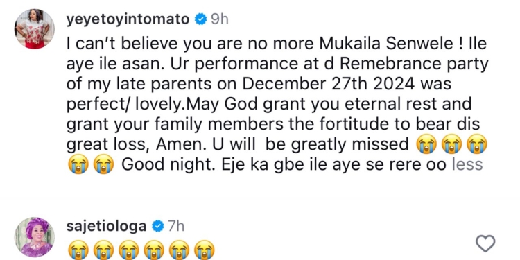 Beloved Comic Singer Mukaila Senwele Has Died