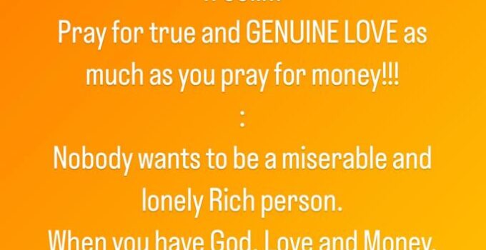 Value Genuine Love as Much as Wealth: No One Wants to Be a Lonely Millionaire - Judy Austin