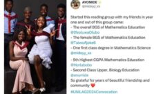 UNILAG Graduate Reflects on Achievements of Her Reading Group with Friends