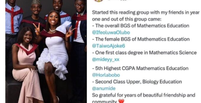 UNILAG Graduate Reflects on Achievements of Her Reading Group with Friends