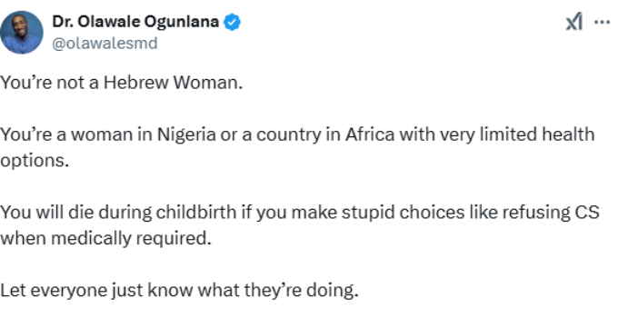 Nigerian Doctor Urges Women to Consider Medical Advice: Refusing Necessary C-sections Could Risk Lives During Childbirth