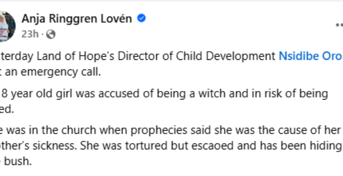 8-Year-Old Girl Accused of Witchcraft and Tortured in Akwa Ibom After Mother's Illness